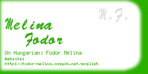 melina fodor business card